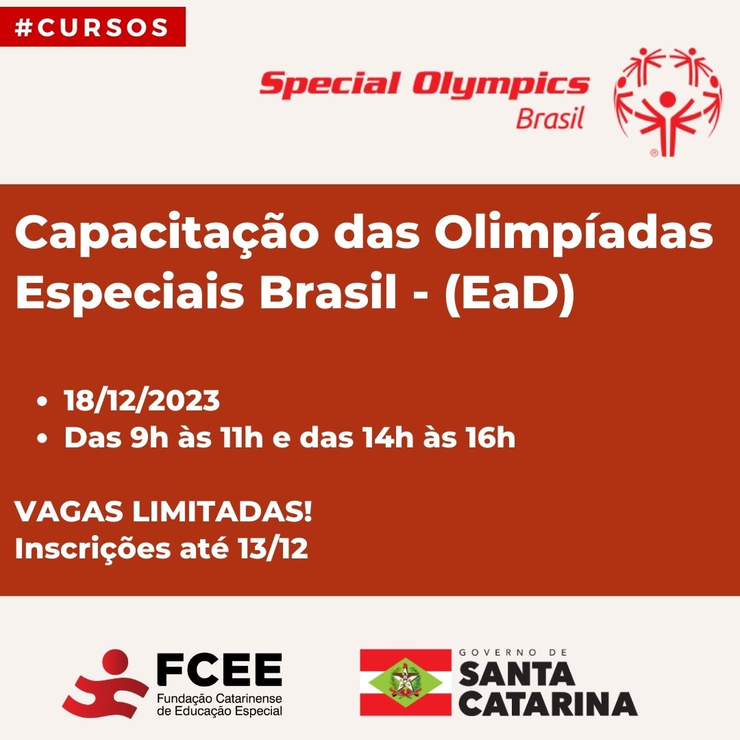 imagem com texto capacitação das olimpiadas especiais brasil