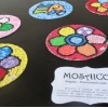 Mosaicos feitos em disco de vinil
