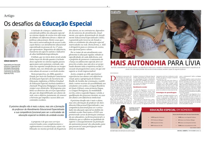 Textos da FCEE no Jornal Escola Aberta de novembro de 2017