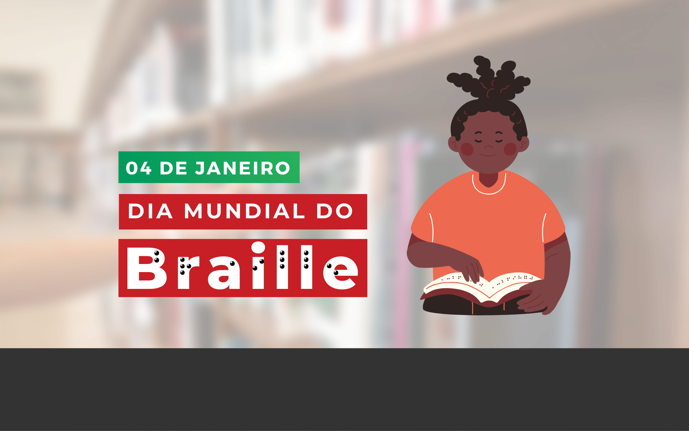 Pode ser uma imagem de uma pessoas lendo em braille e texto que diz 