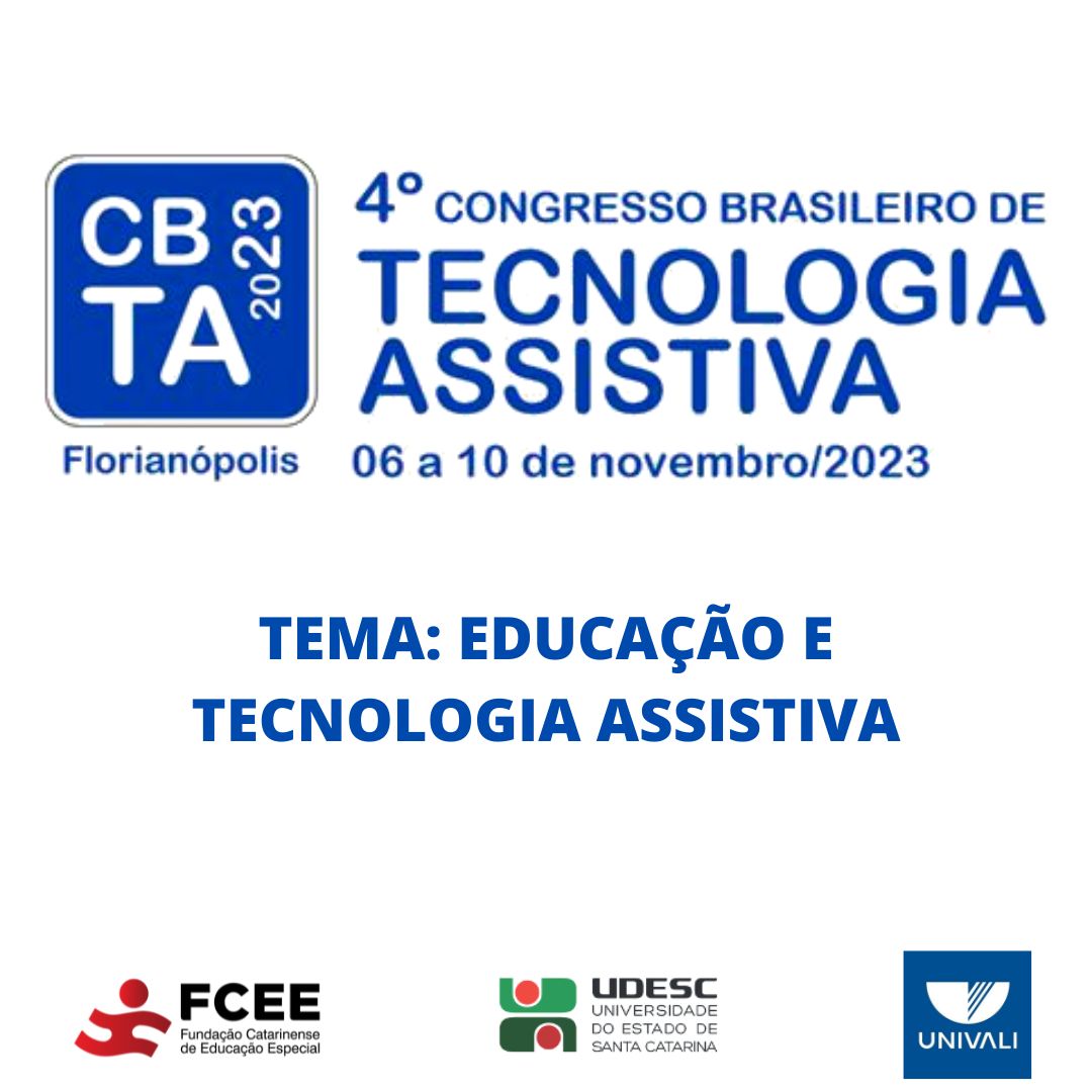 Imagem com texto Congresso Brasileiro de Tecnologia Assistiva