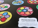 Mosaicos feitos em disco de vinil